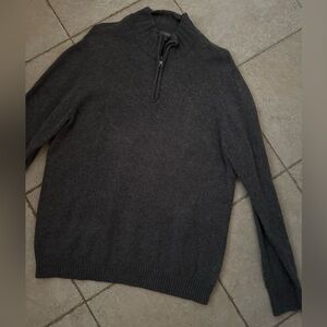 Merona Charcoal 1/4 Zip-Up Sweater for Men